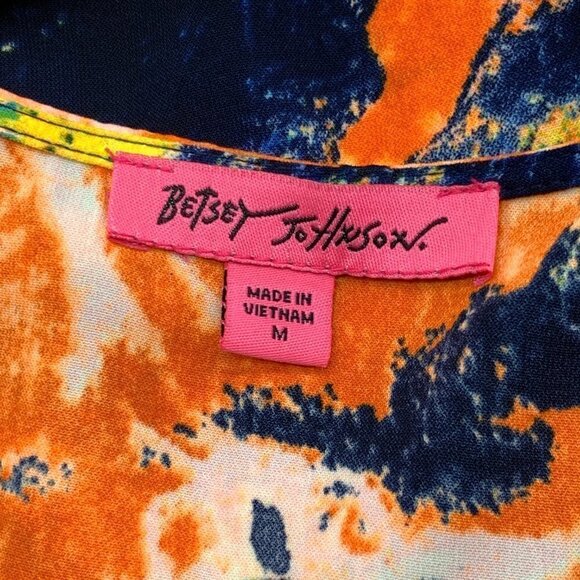 Betsey Johnson Multicolor Watercolor Pattern Top - Picture 4 of 6